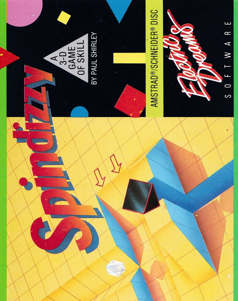 Spindizzy box art for Amstrad CPC